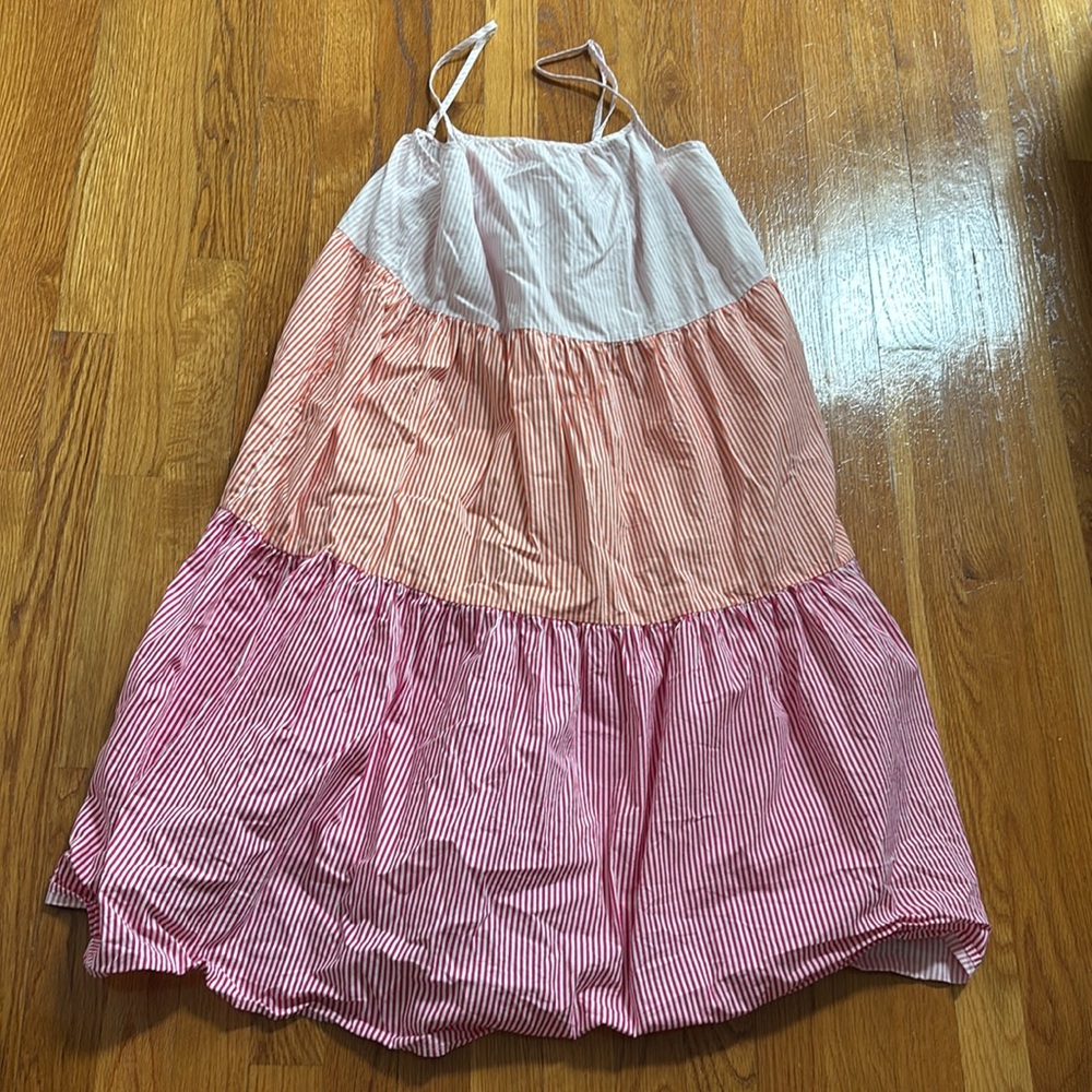 SOLID & STRIPED Addison pinstripe sun dress Easter M - Picture 3 of 4